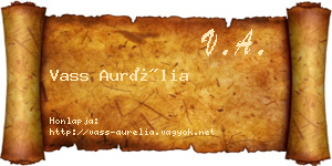 Vass Aurélia névjegykártya